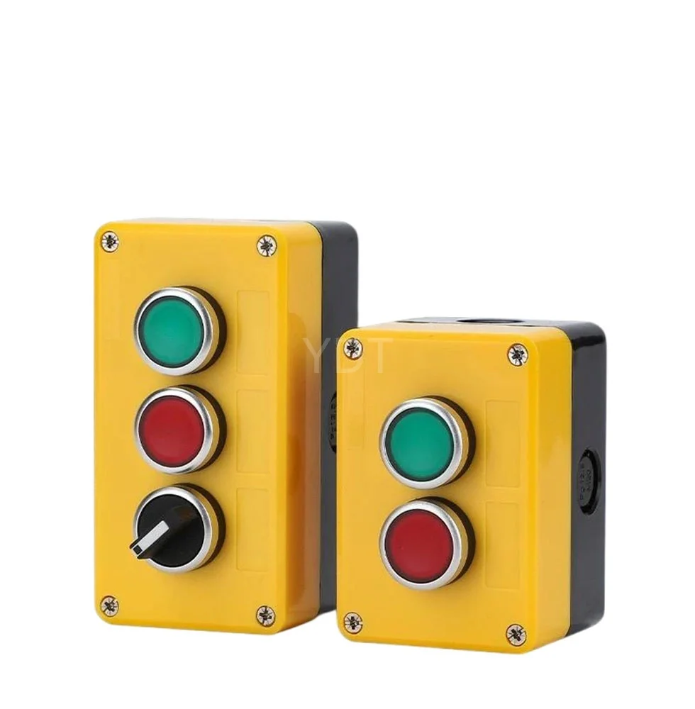 البلاستيك زر التبديل صندوق التحكم مقاوم للماء توقف الطوارئ الذاتي بدءا الكهربائية الصناعية LA38 #4