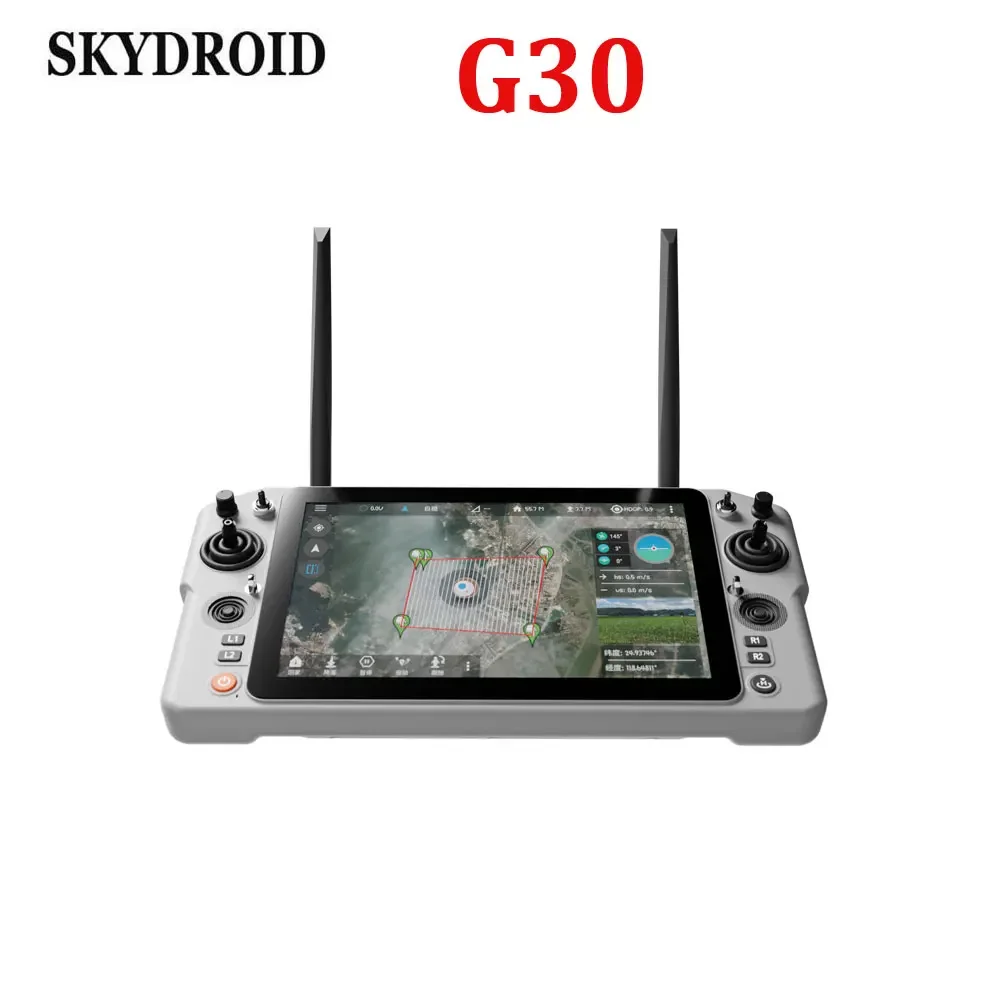 RoRuSSkydroid G30 Remote Control With GR03 Receiver 2.4G 5.8G Dual Frequency 10.1inch HD Screen 30KM Long Range Image Transmissi
