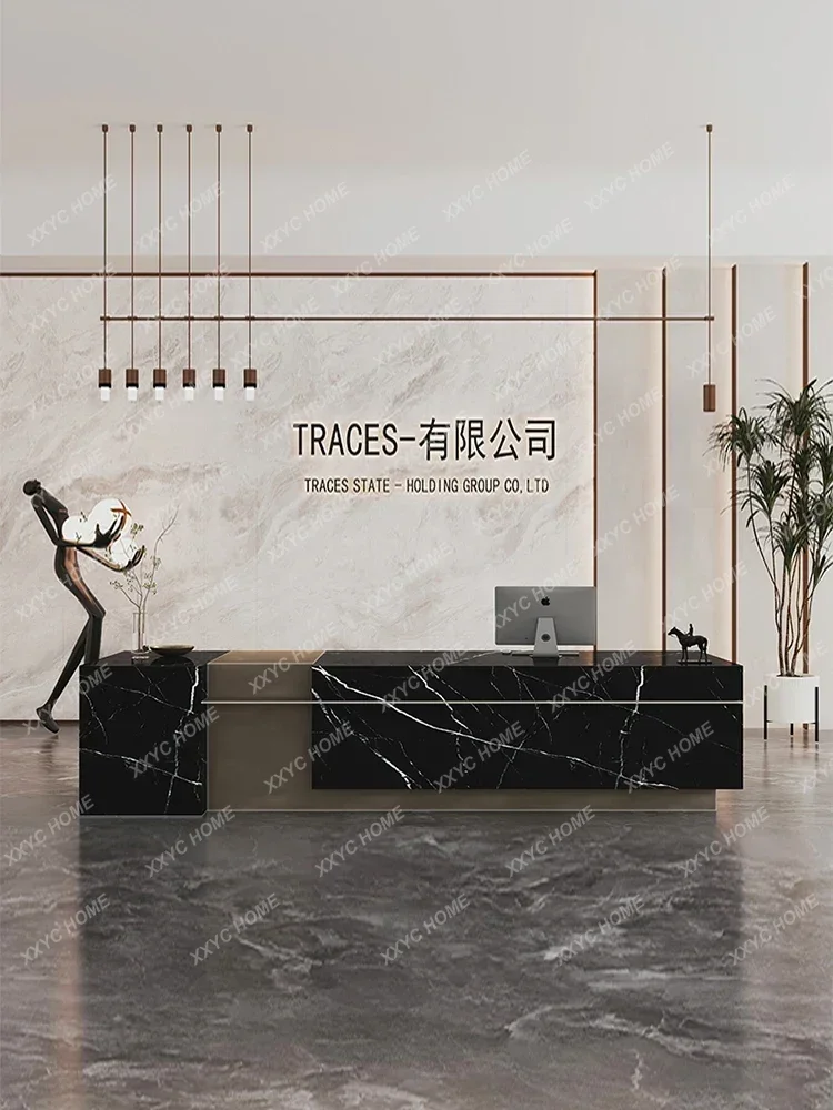 

HHigh-end slate marble company, reception desk training institution, hotel lobby sales office, bar table