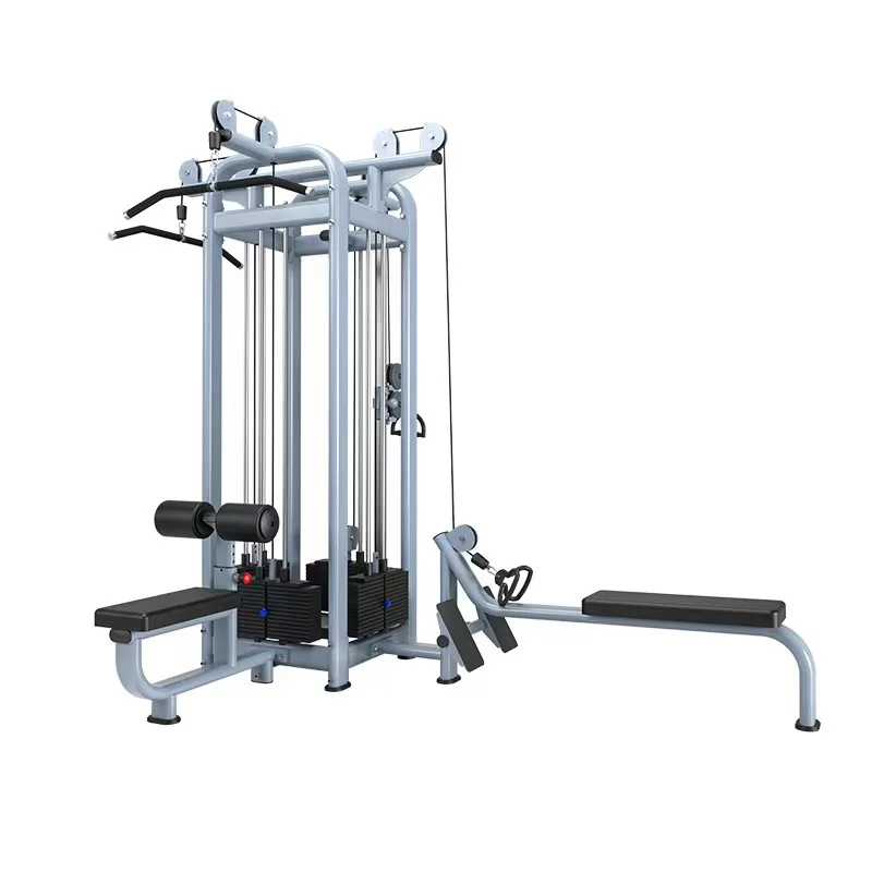 Multi Functional Muscle Training Device, Home And Commercial Combination, Large Four Person Standing Strength Fitness Equipment
