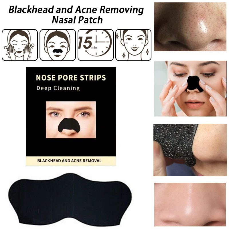 50/100/150 Maschera nasale per la rimozione di punti neri e acne di vendita calda, cerotto nasale per restringere i pori e rimuovere i punti neri in zona T