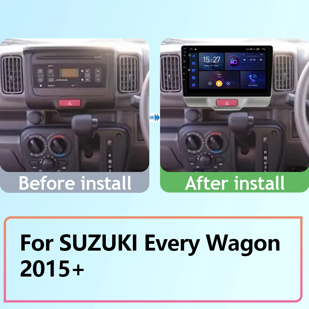 Android For Suzuki Every 2015+ Car Radio Video Player Multimedia Navigation Auto Carplay QLED 5G WIFI Head Unit GPS NO 2din DVD