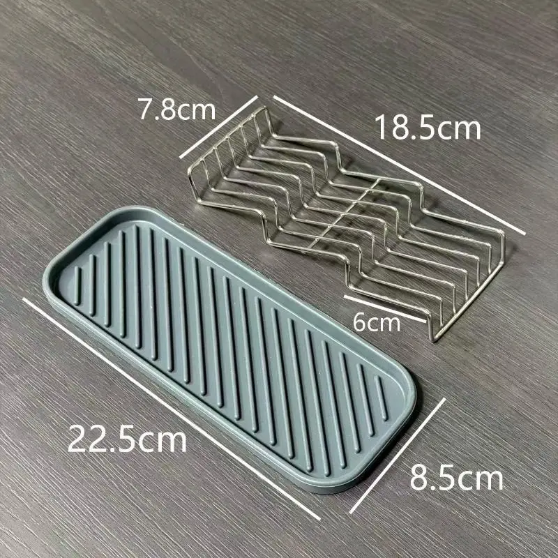 Stainless Steel Soap Tray Bathroom Essential with Enhanced Silicone Pad