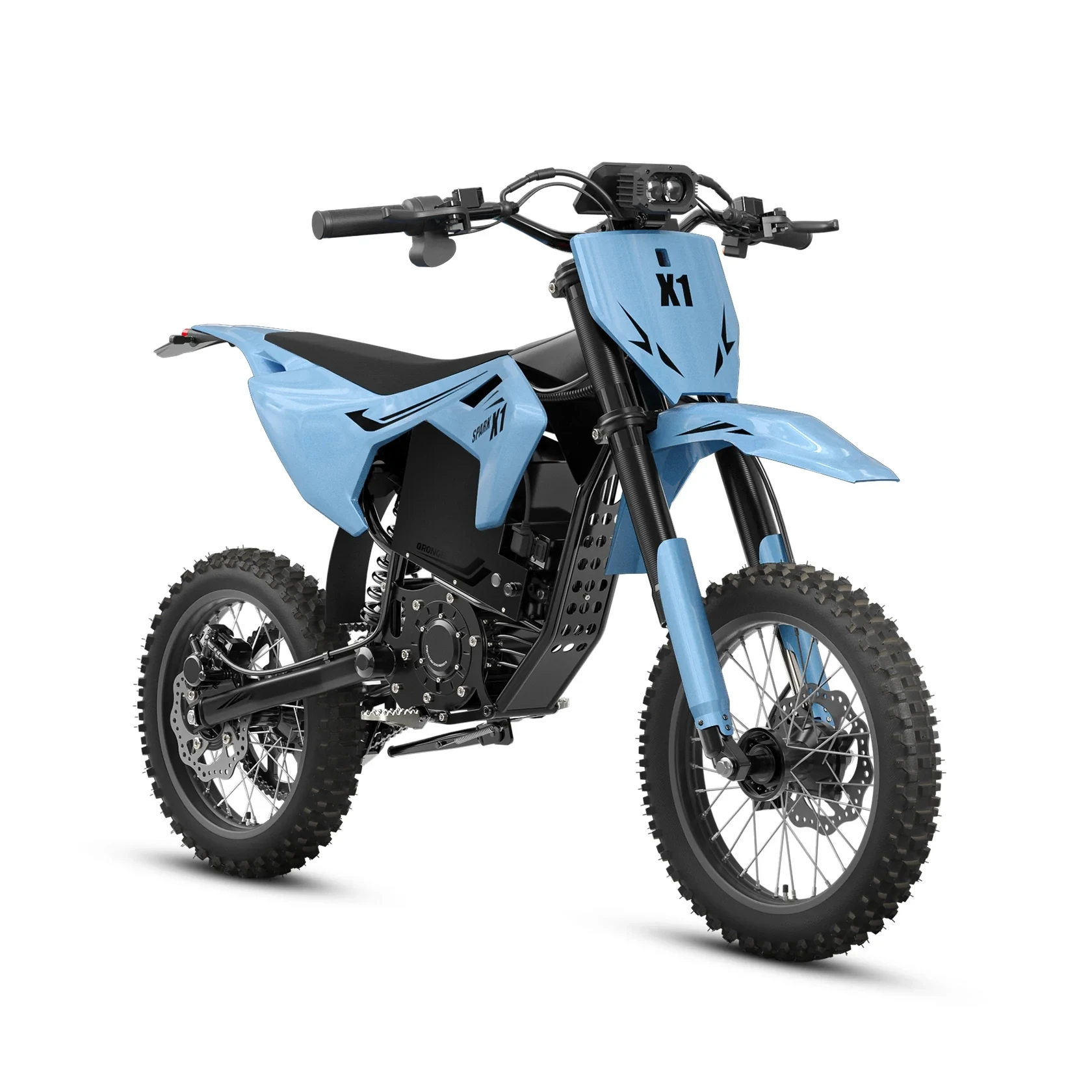 QRONGE X1 Spark Electric Dirt Bike 4500W Peak&Up to 60 Miles 50MPH 60V 28.8Ah Battery E-Bike 14/12" Fat Tire Electric Motorcycle + 1 Year Warranty