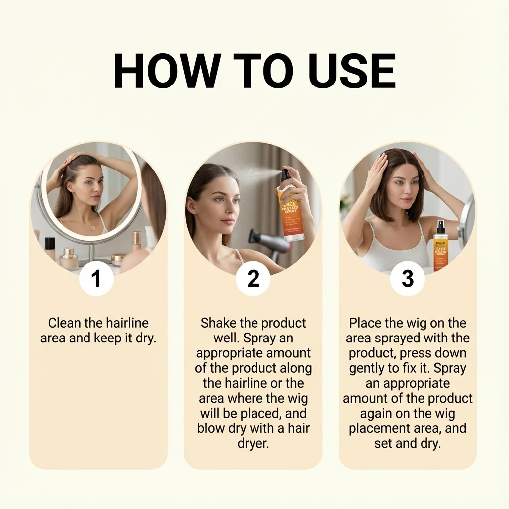 Lace Wig Adhesive Spray 100ml Styling Spray To Style Light Fluffy Wig Mist Help Relieve Dry Scalp Moisturizing Soothes Itching