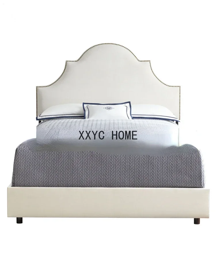 American Box Hydraulic Double Bed Bedroom Fabric Craft Soft Bag Storage Bed Fashion Marriage Bed