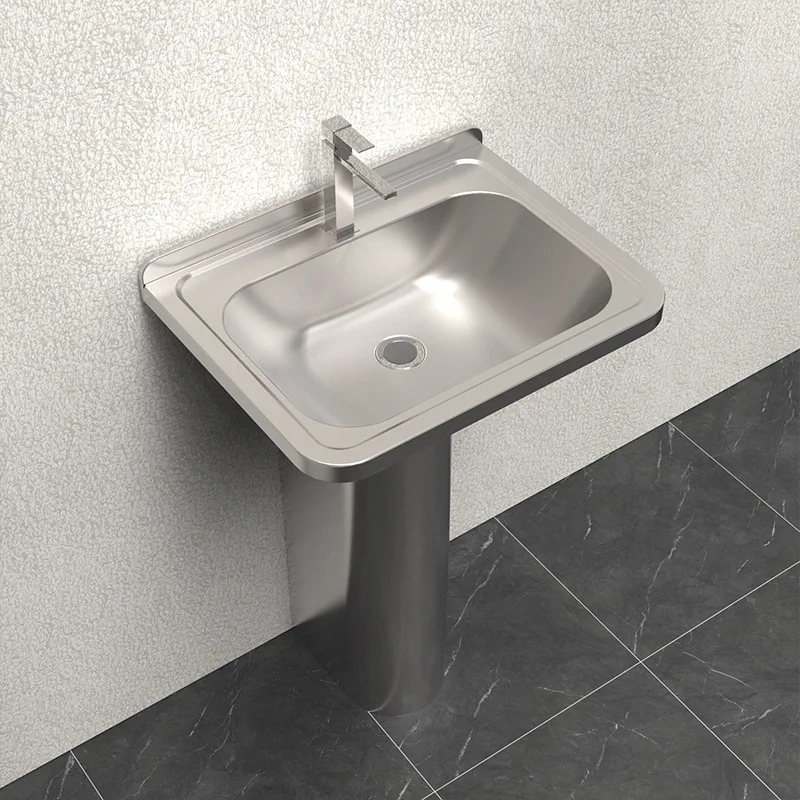 Supply prison sink, floor-to-ceiling circular arc anti-knock single slot, corrosion-resistant prison school 304 stainless steel