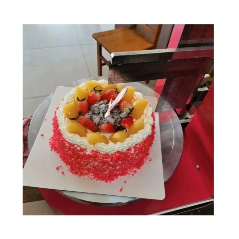

Automatic Birthday Cake Icing Frosting Machine Party Cake Decoration Machine for Shop Use Cake Spreading Coating Machine