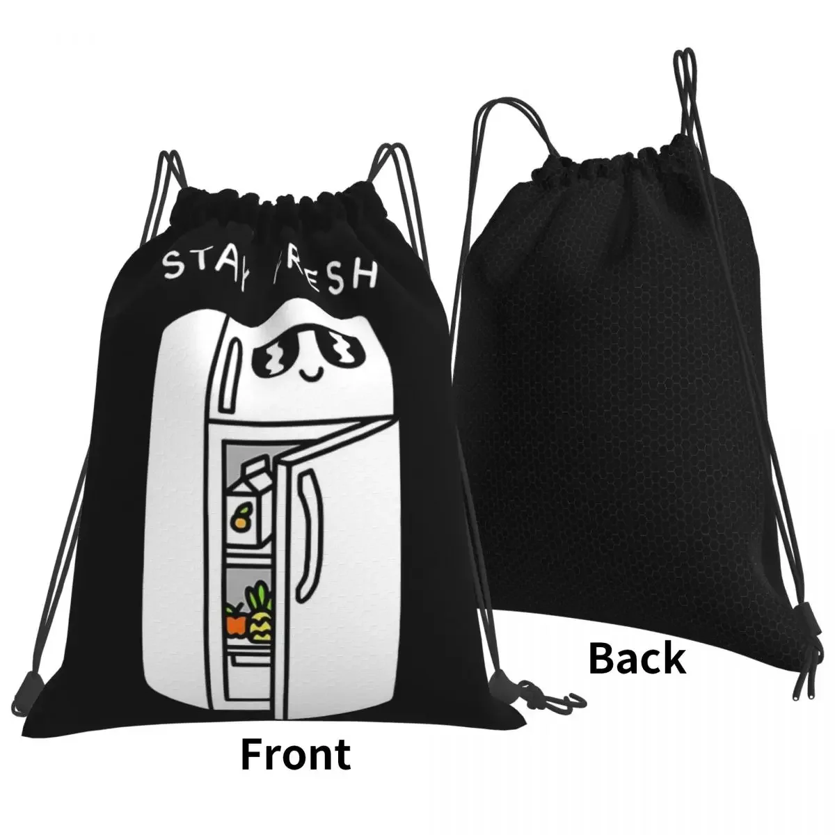 Stay Fresh-mochila portátil multifunción con cordón para hombre y mujer, bolsa deportiva con bolsillo, para la escuela