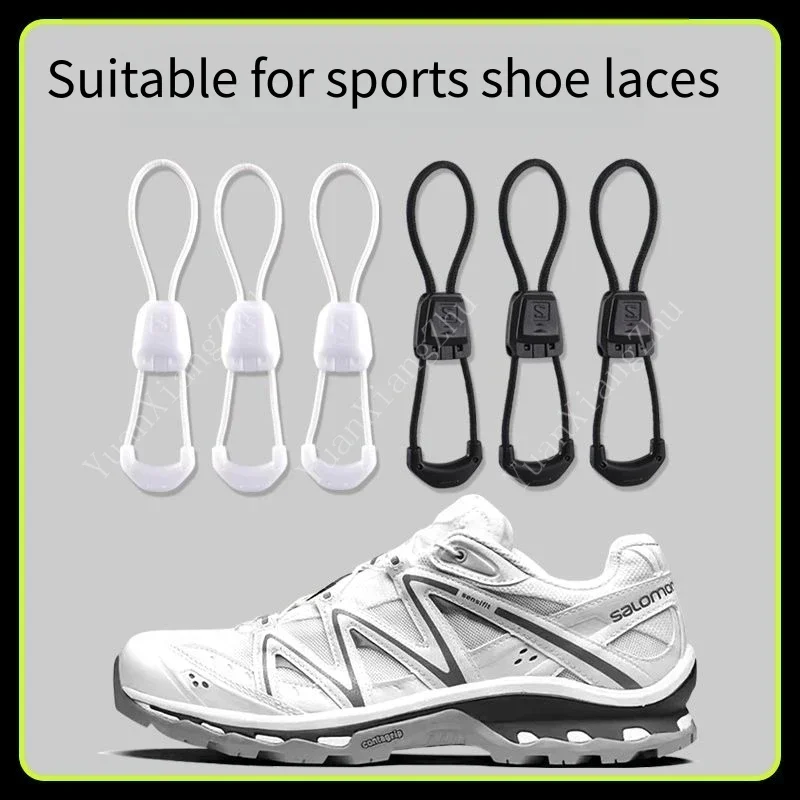 ใหม่ไม่มี Tie รองเท้า Laces รอบเทนนิส Laces ไม่มี TIES ผู้ใหญ่เด็กคุณภาพวิ่งรองเท้าผ้าใบเชือกผูกรองเท้าสีดําสีขาวรองเท้าอุปกรณ์เสริม