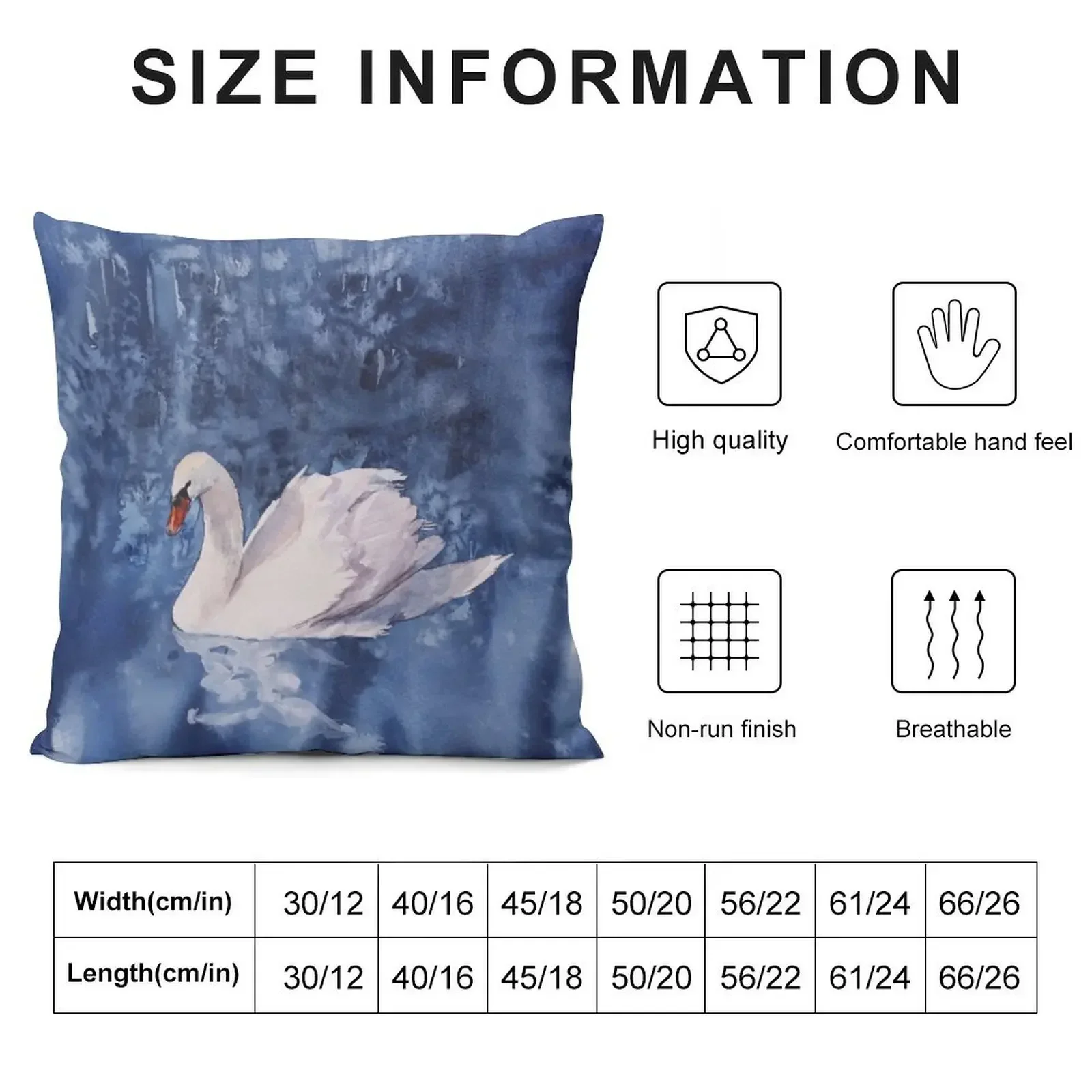 The Silver Swan by Amanda Webster Artist Throw Pillow Pillow Case Cusions Cover Sofa Cushions Covers pillow