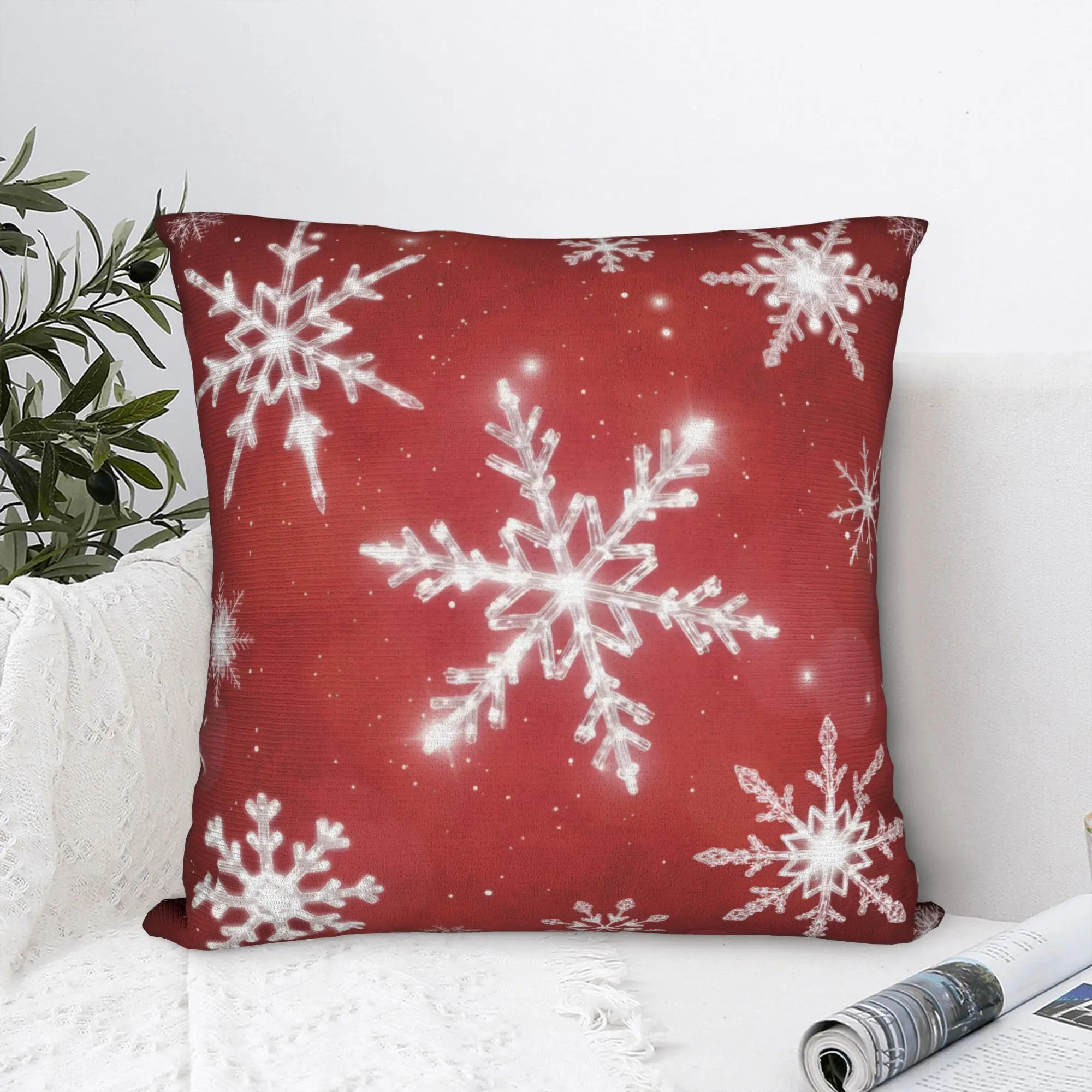 Christmas xmas Santa Claus Printed Pillowcase Cushion Cover  Throw Pillow Cover Warm Seat Decor Zippered Multi-Size