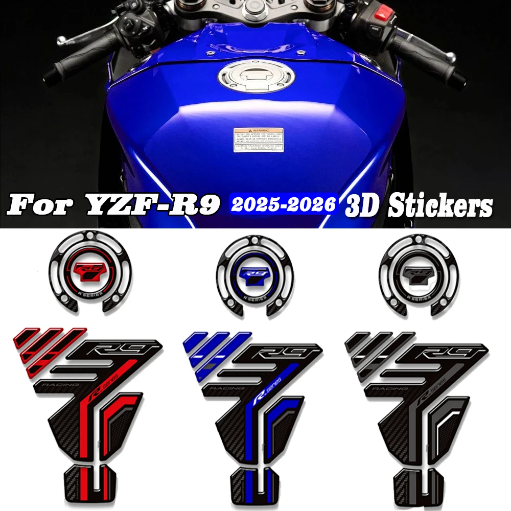 

Motorcycle For Yamaha YZF-R9 YZFR9 YZF R9 Tank Pad TankPad Cap Grips Gas Fuel Kit Knee Stickers Decals Protection 2025 2026