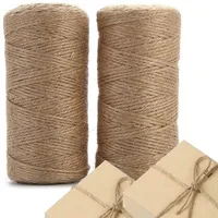 2MM 100M/lot Natural Jute Twine Cord Brown Twine Rope Jute Rope  For DIY Crafts Gift Wrapping Wedding Christmas Decor