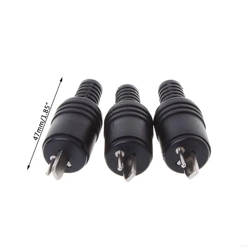 652F 10 Pieces/set DIN Plug 2 Pin Speaker HiFi Connector Screw Terminals Power Signal Plug Cable Solder Adapter Black