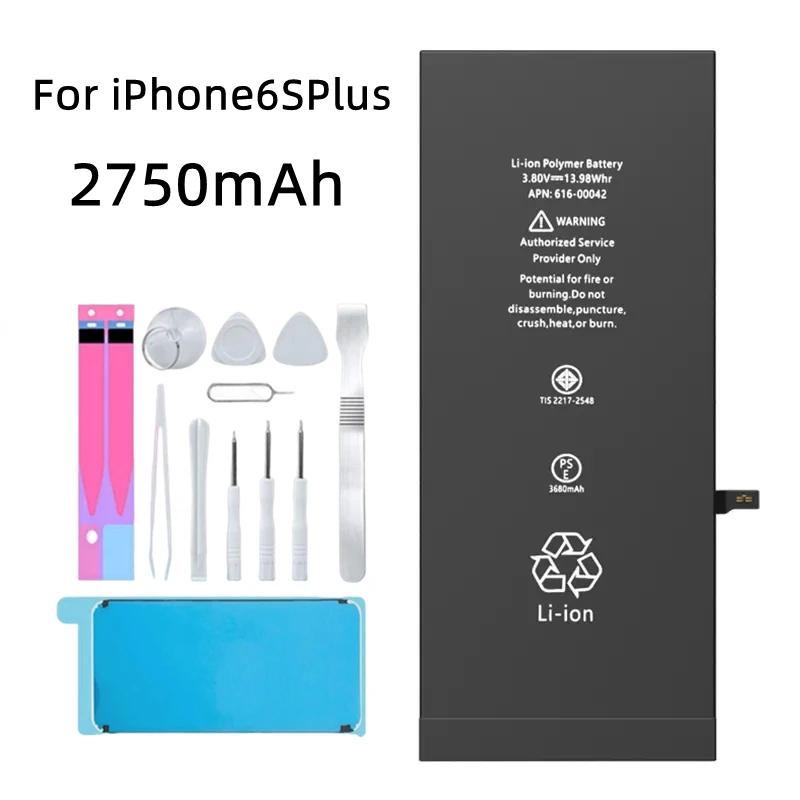 

High Capacity Battery For Iphone 7 7P SE 5 6S 6 Plus 8 Plus XR XS Max Replacement Batteries Zero Cycel With Tools