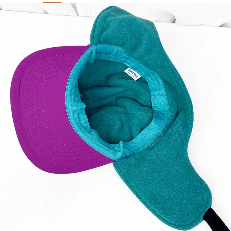 الكورية الشتاء القطبية الصوف اللون منعت خمسة لوحة تحلق قبعات البيسبول الرجال والنساء في الهواء الطلق الدافئة واقيات الأذن منفذها القبعات #6