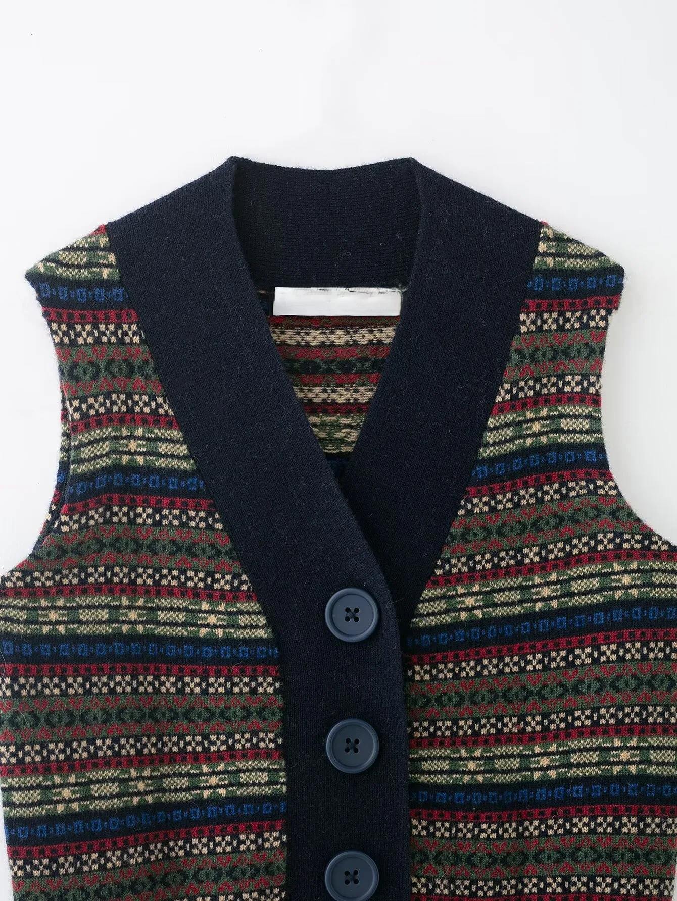 سترة نسائية ذات عطر صغير بتصميم كسول على طراز هونج كونج سترة سميكة برقبة على شكل حرف V #5