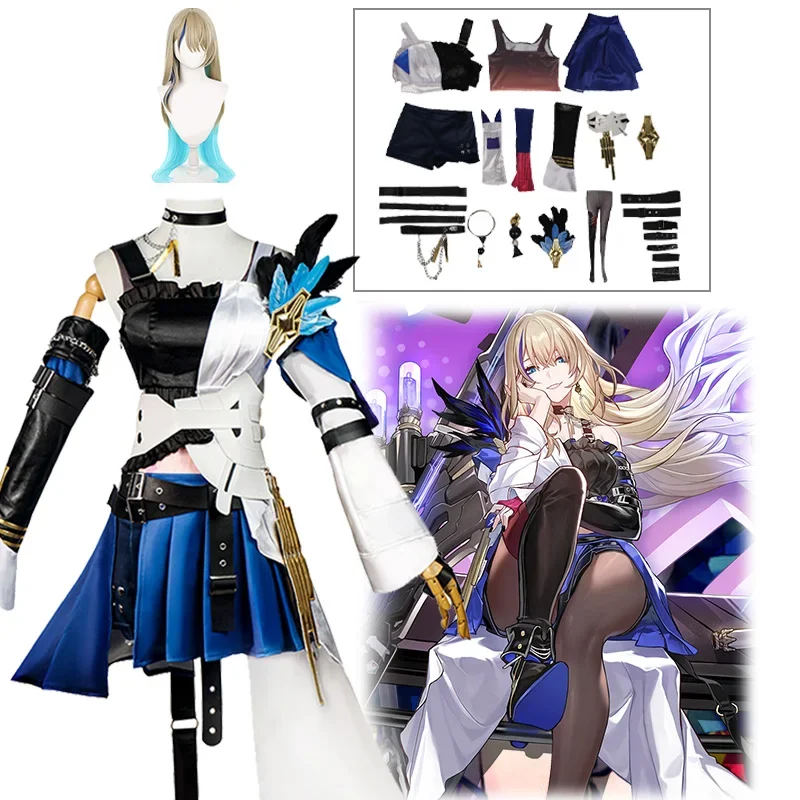 

Game Honkai Star Rail Serval Cosplay Costume Wig Set Women DressPlus Size Uniforms Halloween Party Outfits Mechanic