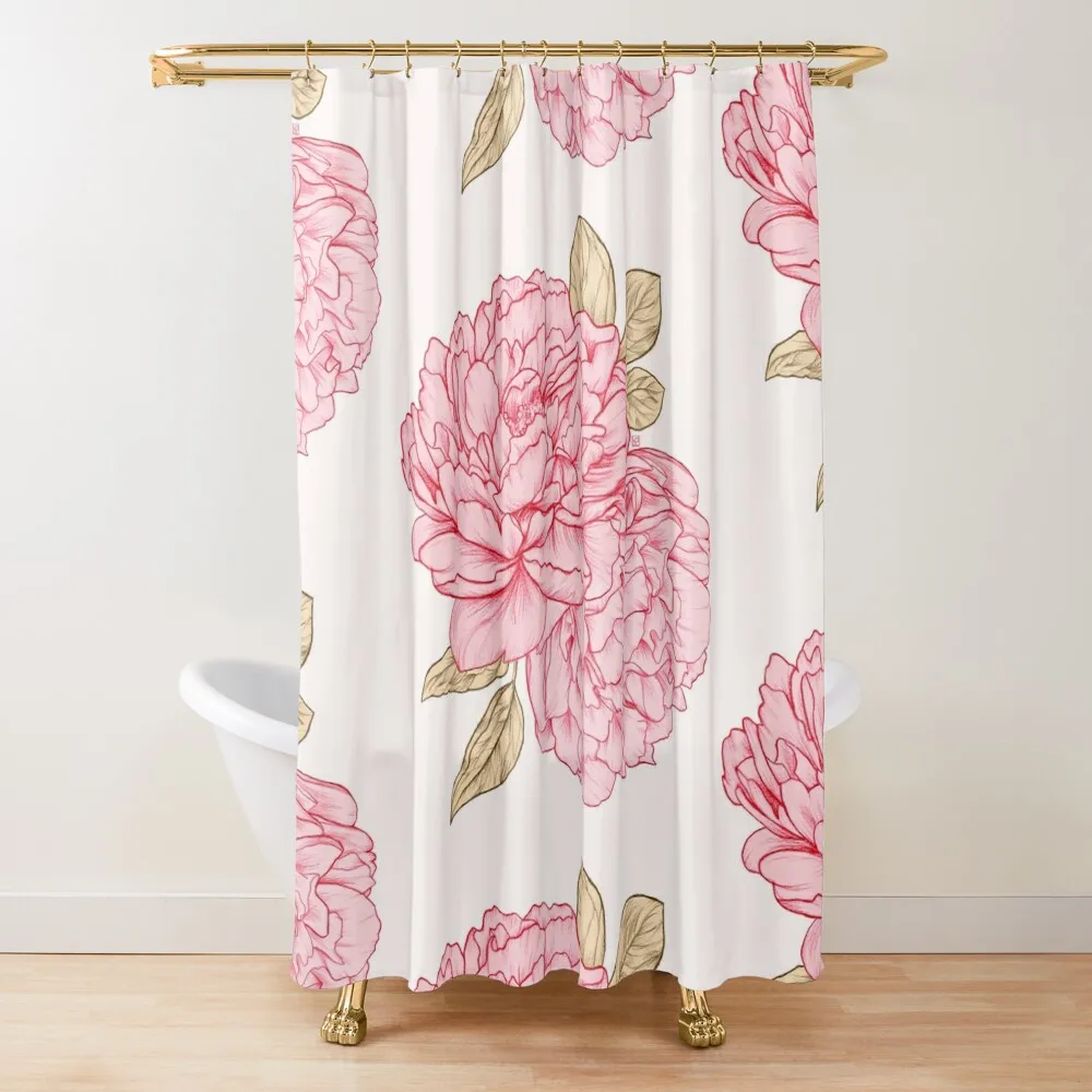

Pink Peonies Shower Curtain Shower Sets For Bathroom In The Bathroom Modern Accessory Bathrooms Shower Set Curtain