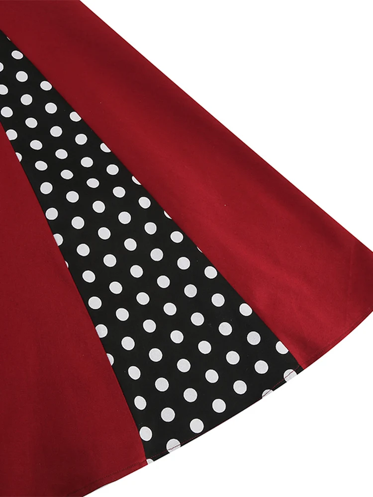 Tonval Sweetheart Neck Spaghetti Strap Double Breasted Long Dress 50s Pinup Vintage Polka Dot Women Party Sexy Dresses
