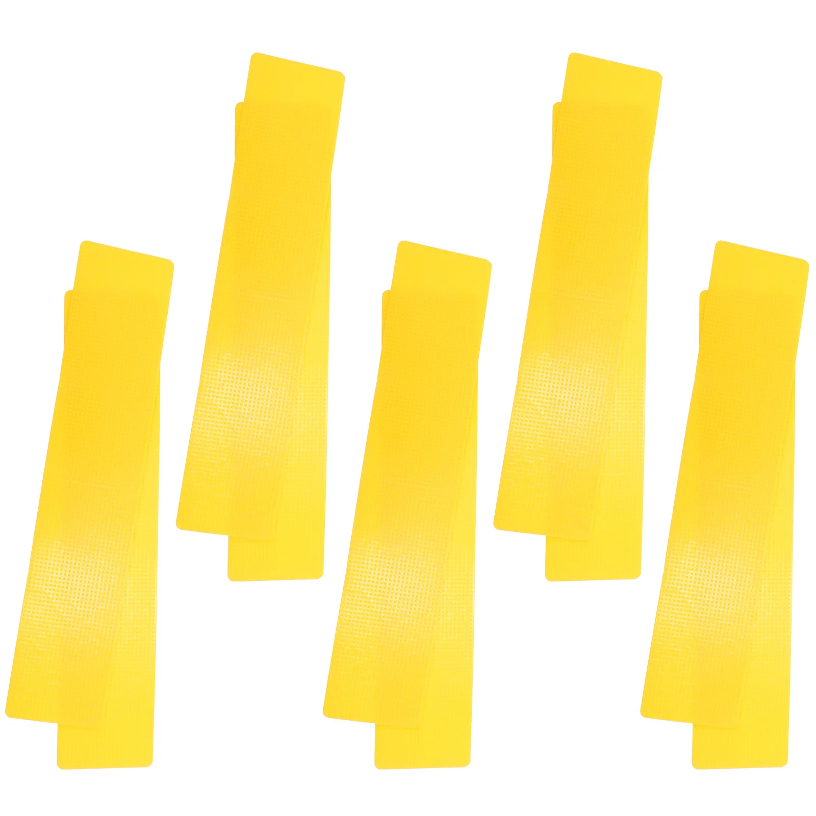 

10 Pcs Yellow Landmark Mats Markers Flat PVC Sports Supplies Tennis Training Aids Gym Class Agility Drills Basketball Court