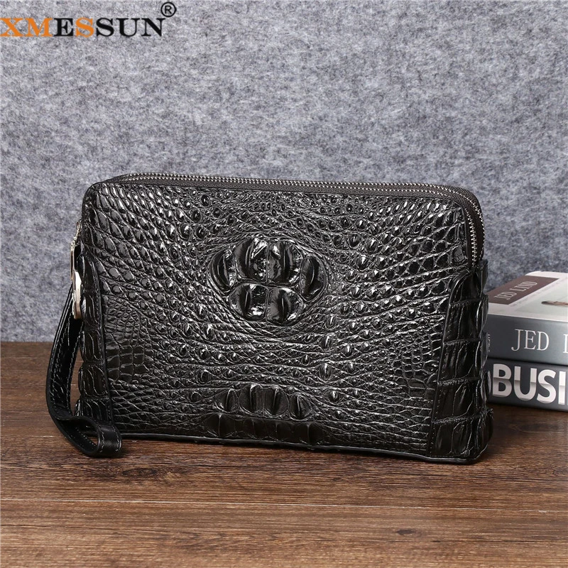 XMESSUN New Crocodile Pattern Clutch Bag for Men Women Fashion Soft Leather Wallet Large Capacity Coin Purse Bag A472