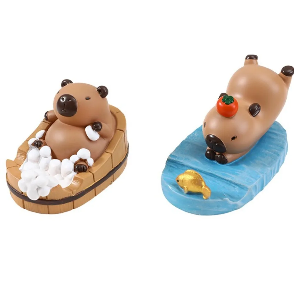 Figure Model Capybara Phone Holder Desk Decor Support Capybara Mobile Phone Stand Animal Cartoon Capybara Cell Phone Bracket