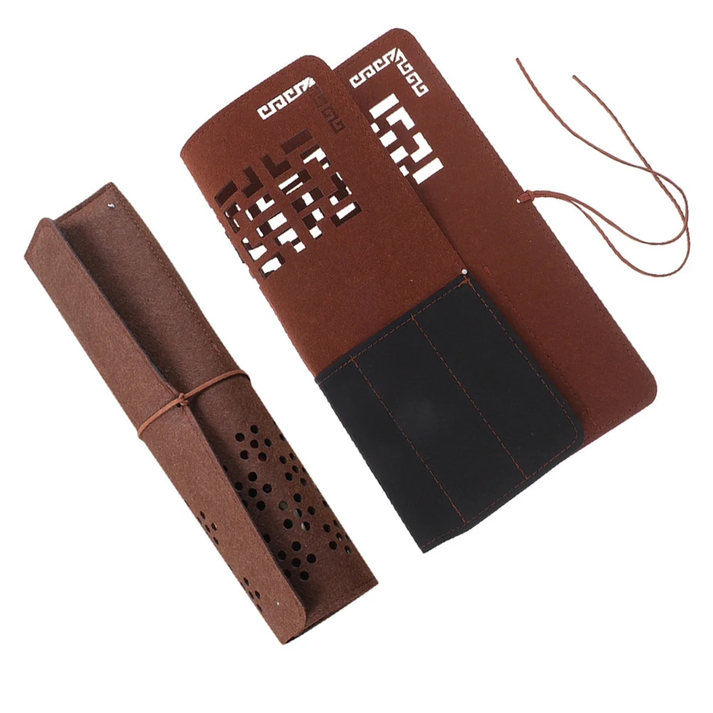 2 шт., фетровый чехол для ручек, держатель для кистей для каллиграфии, элегантный полый дизайн, практичная сумка для канцелярских принадлежностей для художников