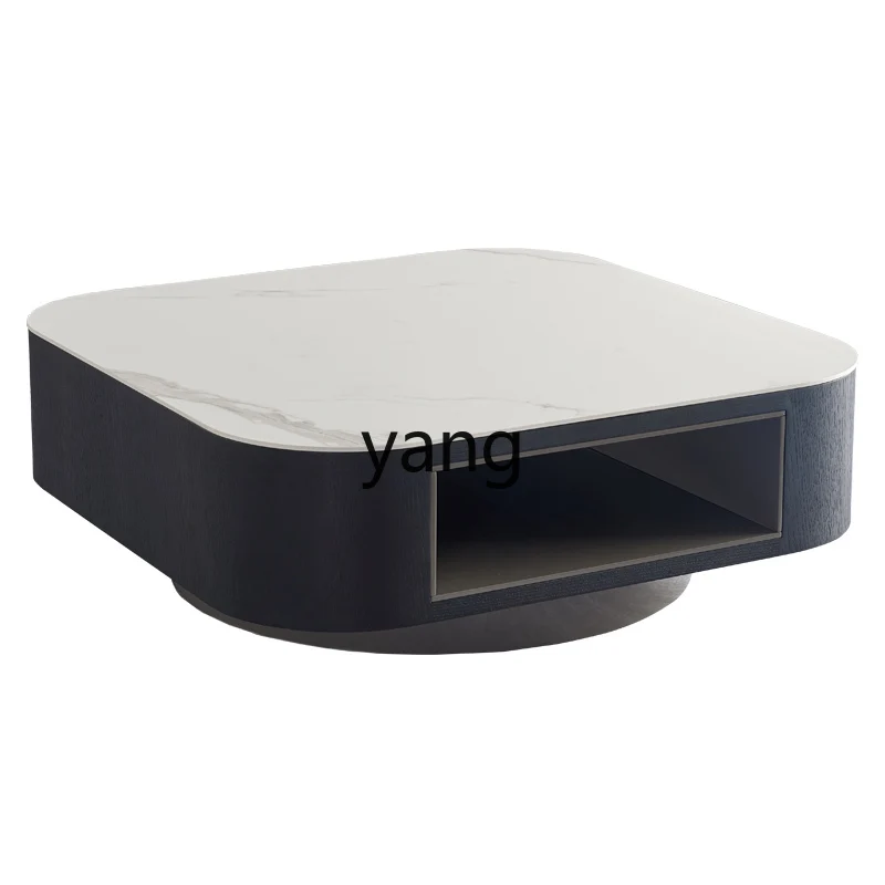 

LMM rock slab coffee table TV cabinet combination square modern simple marble coffee table
