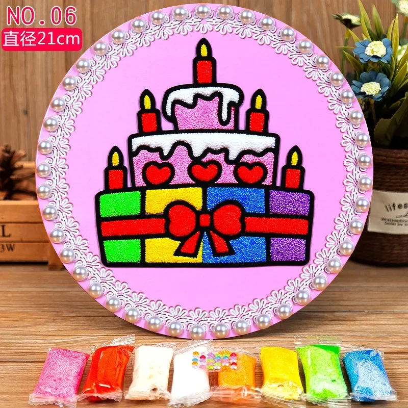 Sneeuwvlok Klei Schilderij Kinderen DIY Handgemaakte Parel Klei Schilderij Kleurrijke Modder Schilderij Tekentafel Educatief speelgoed voor kinderen