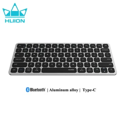 Huion Wireless Keyboard Bluetooth 5.1 Connection Multi-Function Shortcuts Type-C Port Compatible with macOS IOS Android Windows