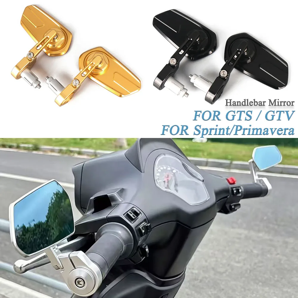 

Motorcycle Accessories CNC Aluminum Triangle Rear Vision Mirror Handheld Mirror For Vespa GTV GTS 300 Super Sprint Primavera 150