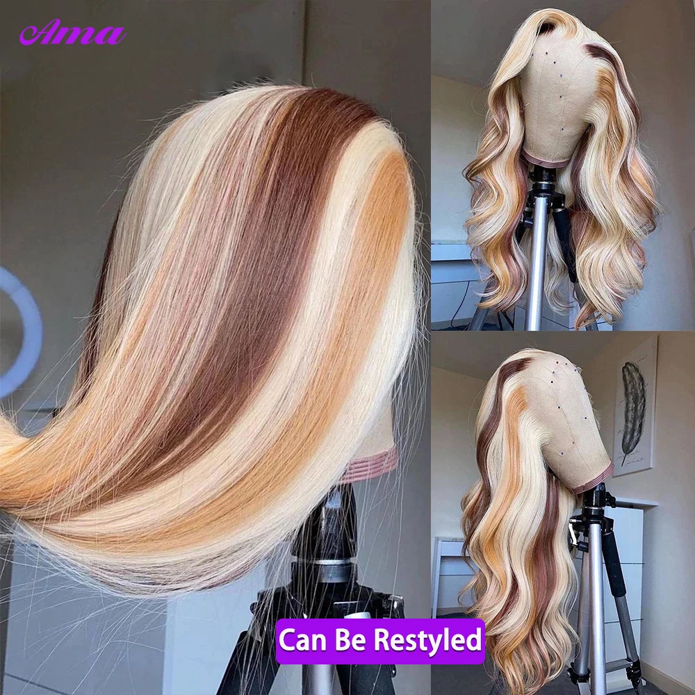 30 Inch Honey Blonde Brown Lace Front Human Hair Wigs 613 Lace Frontal Wig 13x4 Colored Lace Front Wig Human Hair Wigs For Women