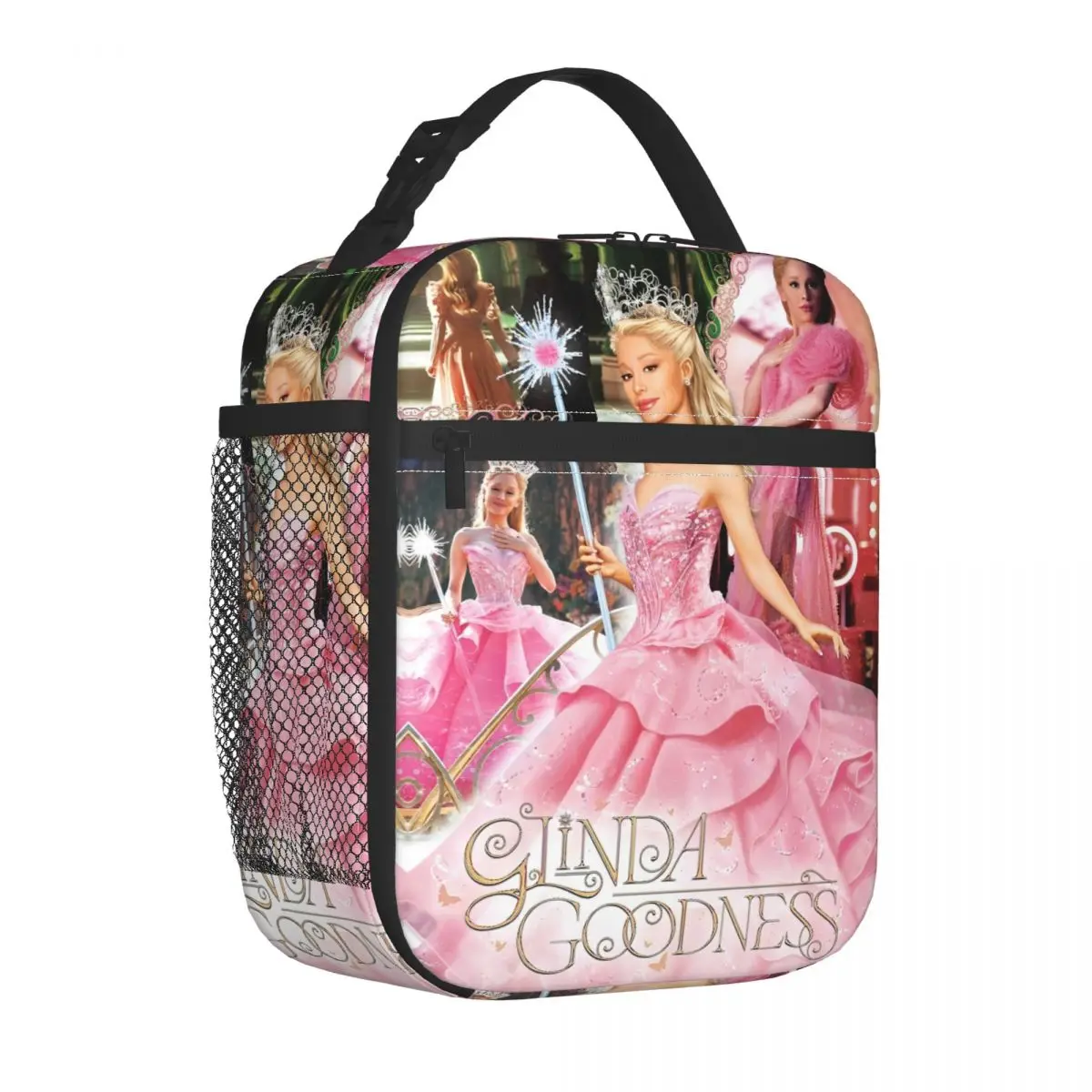 Wicked Glinda Movie Insulated Lunch Bags Portable Musical Meal Container Thermal Bag Lunch Box Tote Office Outdoor Girl Boy