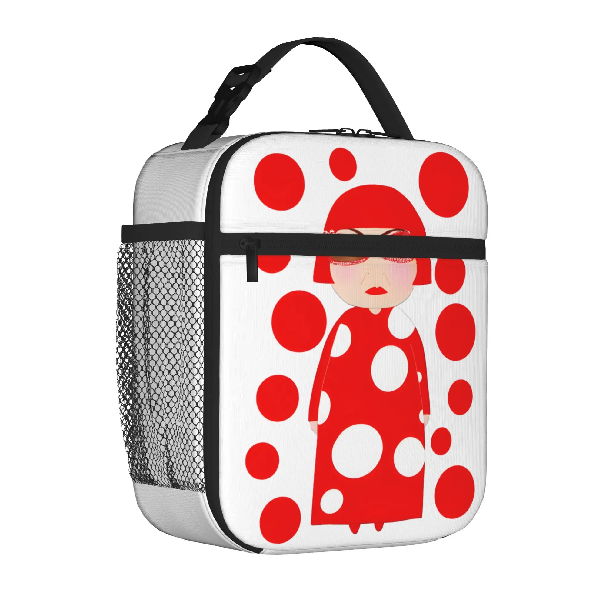 Red Dots Y-Yayoi Kusama Thermal Insulated Lunch Bags for Picnic  Portable Bento Box Cooler Thermal Lunch Boxes