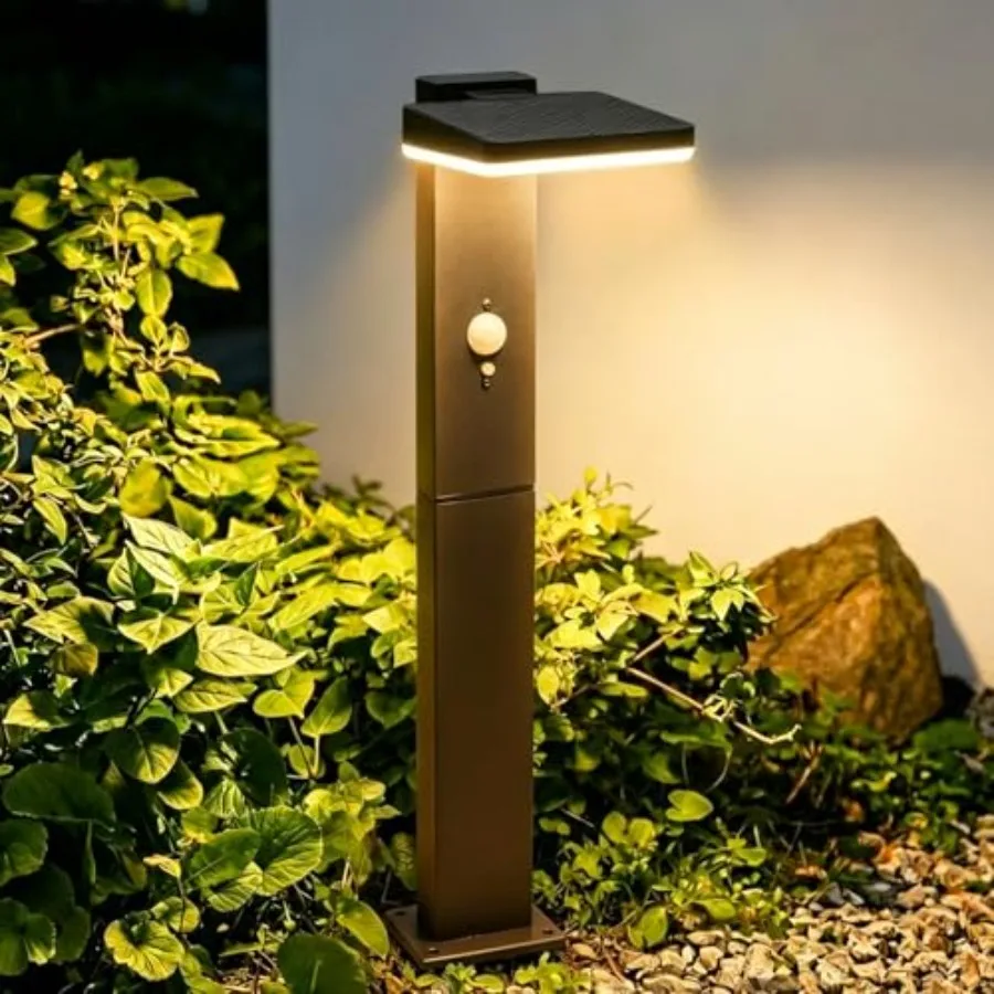 Solar Pathway Lights Outdoor - Motion Sensor Solar Path Light, 72 LED 600 Lumens Super Bright, Aluminum Waterproof Outdoor Gard
