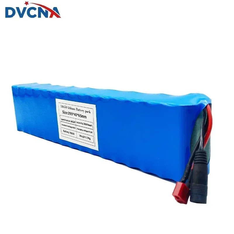 2024 60V 16S2P 18650 lithium-ion battery pack 67.2V 38000mAh with BMS 1000W BMS XT60/T plug and original charger