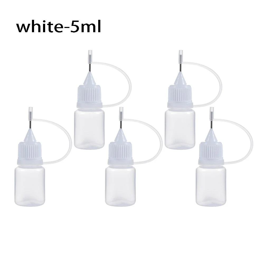 5 stks/set 5/10/20/30/50/100 ML Naald Tip Lijm Applicator Fles voor Papier Quilling DIY Scrapbooking Papier Craft Tool