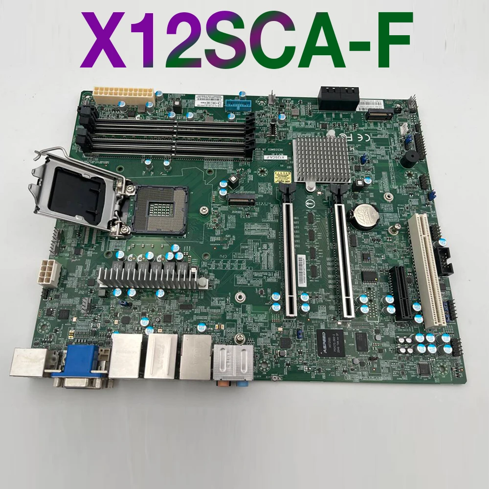 Server Motherboard For Supermicro Single-channel W480 Chip IPMI Tenth Generation i9 i3 i5 i7 X12SCA-F