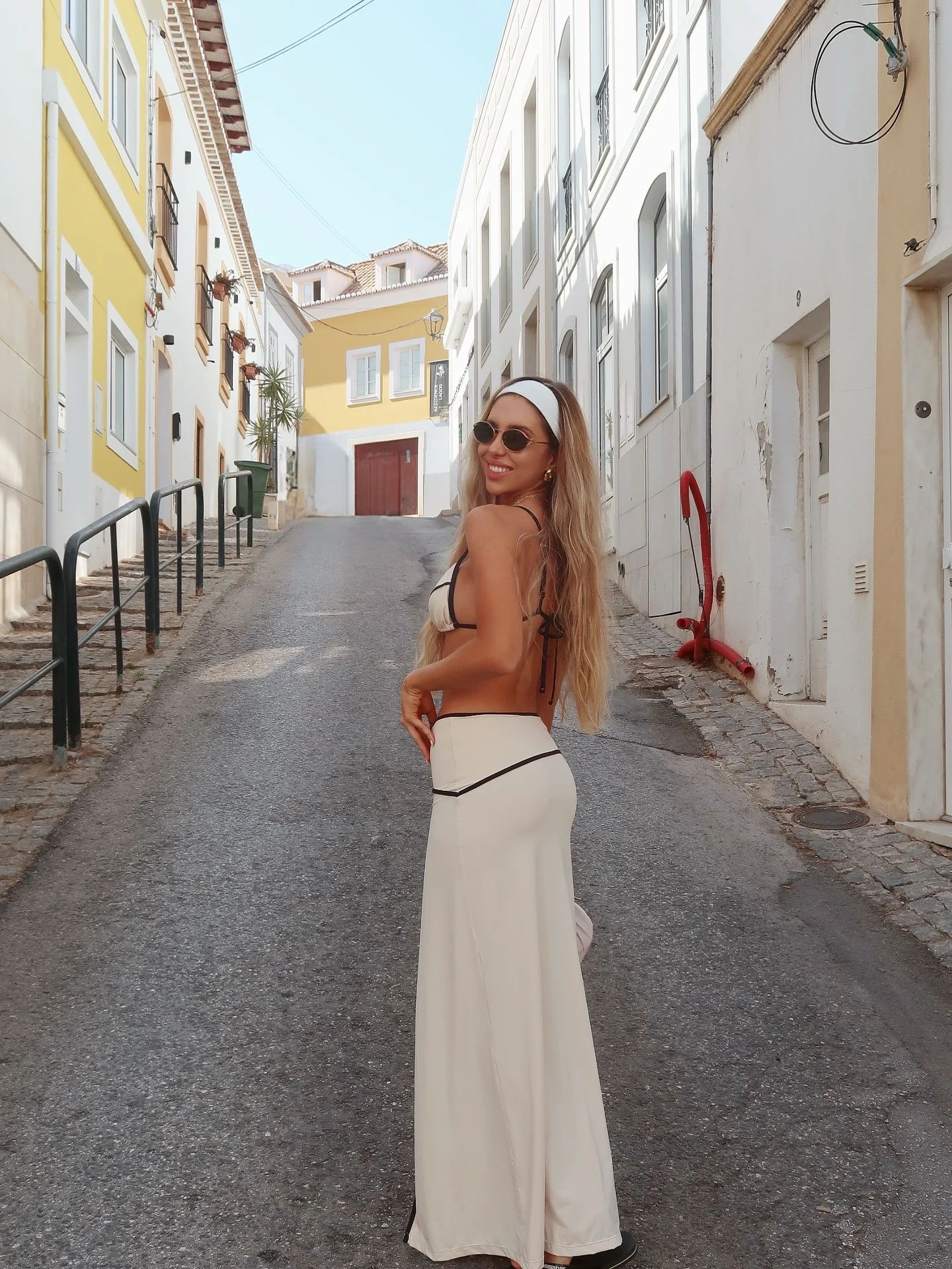 2025 Trendy Swimwear Chic Off-White Bikini with Black Trim Perfect for Beach Wear Pool Parties Summer Festivals Boho-Chic Vibe