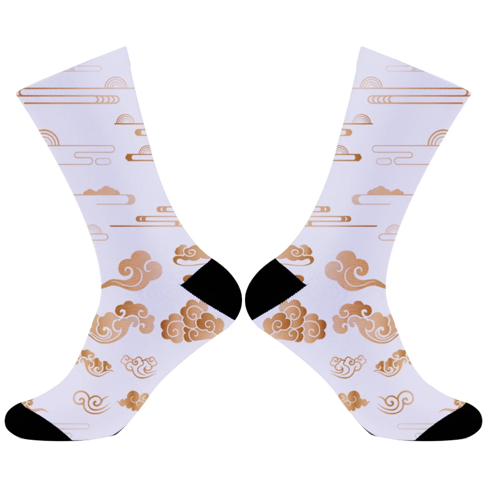 Chaussettes Hip Hop à motif mignon, chaussettes imprimées, chaussettes d'équipage respirantes, chaussettes en coton pour planche à roulettes, cadeaux de Noël, nouveau, 2024