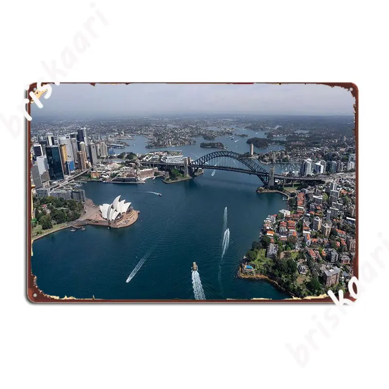 

Сидней, Австралия, гавань, металлический плакат, Настенный декор, клубный бар, дизайн кинотеатра, кухня, жестяной плакат