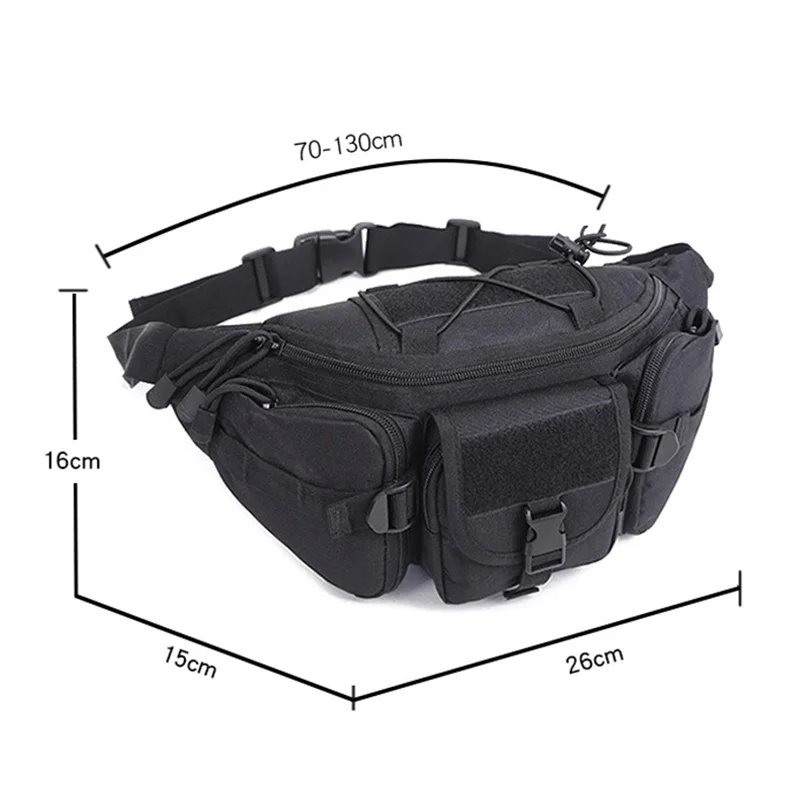 Outdoor Waist Bag Men's Tactical Waterproof Molle Camouflage Hunting Hiking Climbing Nylon Mobile Phone Belt Pack Combat Bags image 6