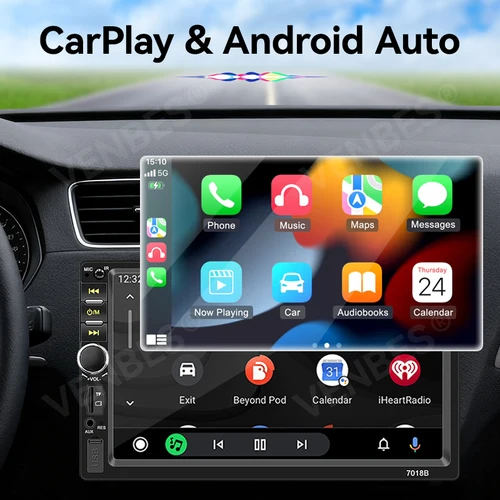 Imagen 2 del producto VENBES Carplay Android Auto Radio de coche Universal 7in 2 DIN MirrorLink Bluetooth 5.0 USB FM Pantalla táctil