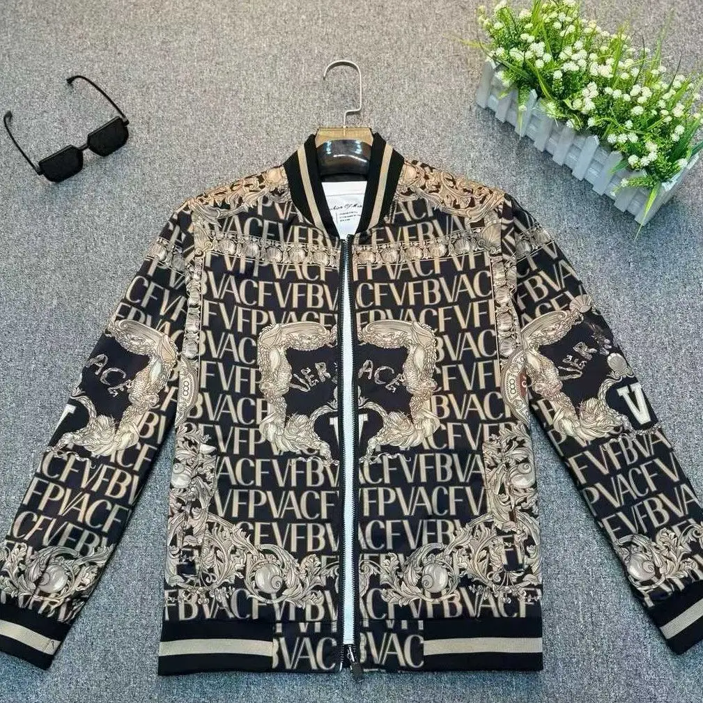 

Men's spring and autumn new baseball trend printing fashion versatile handsome slim jacket casual jacket
