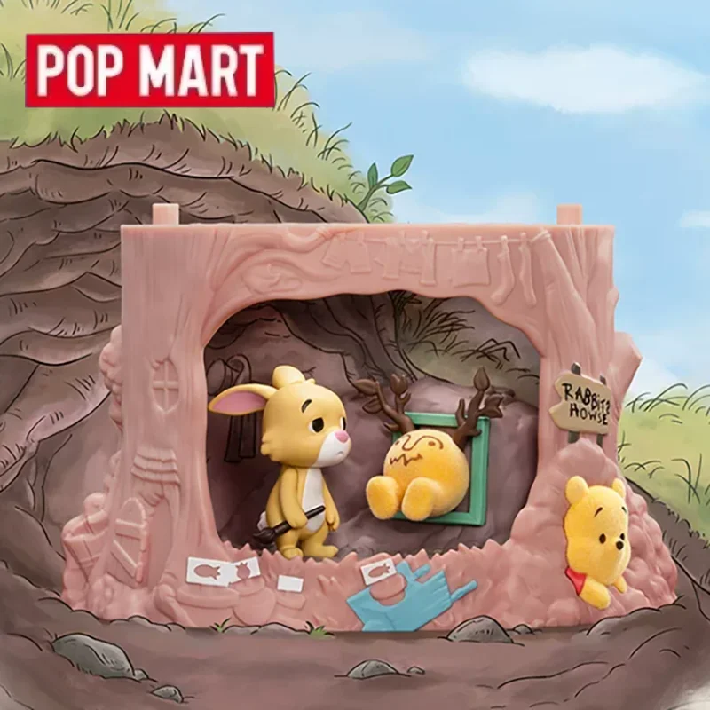 POPMART Winnie The Pooh Baumhaus-Theater-Serie Blind Box Mystery Box Spielzeug Kawaii Ornamente Figuren Wohndekor Desktop-Modell