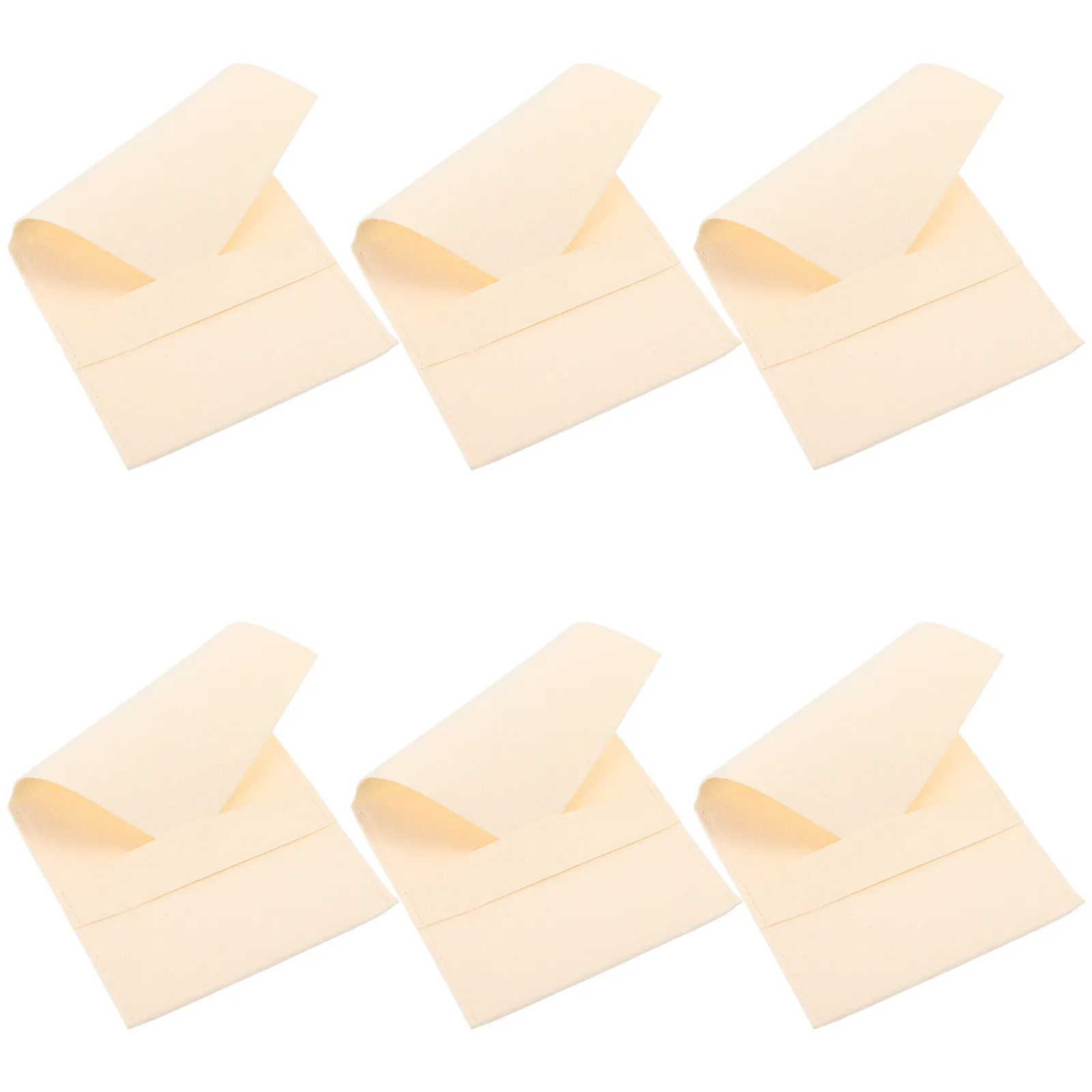 

6Pcs Small Jewelry Gift Bags Cloth Material Dust Proof Flip Cover Organizers for Necklaces Rings Earrings Cables Wedding