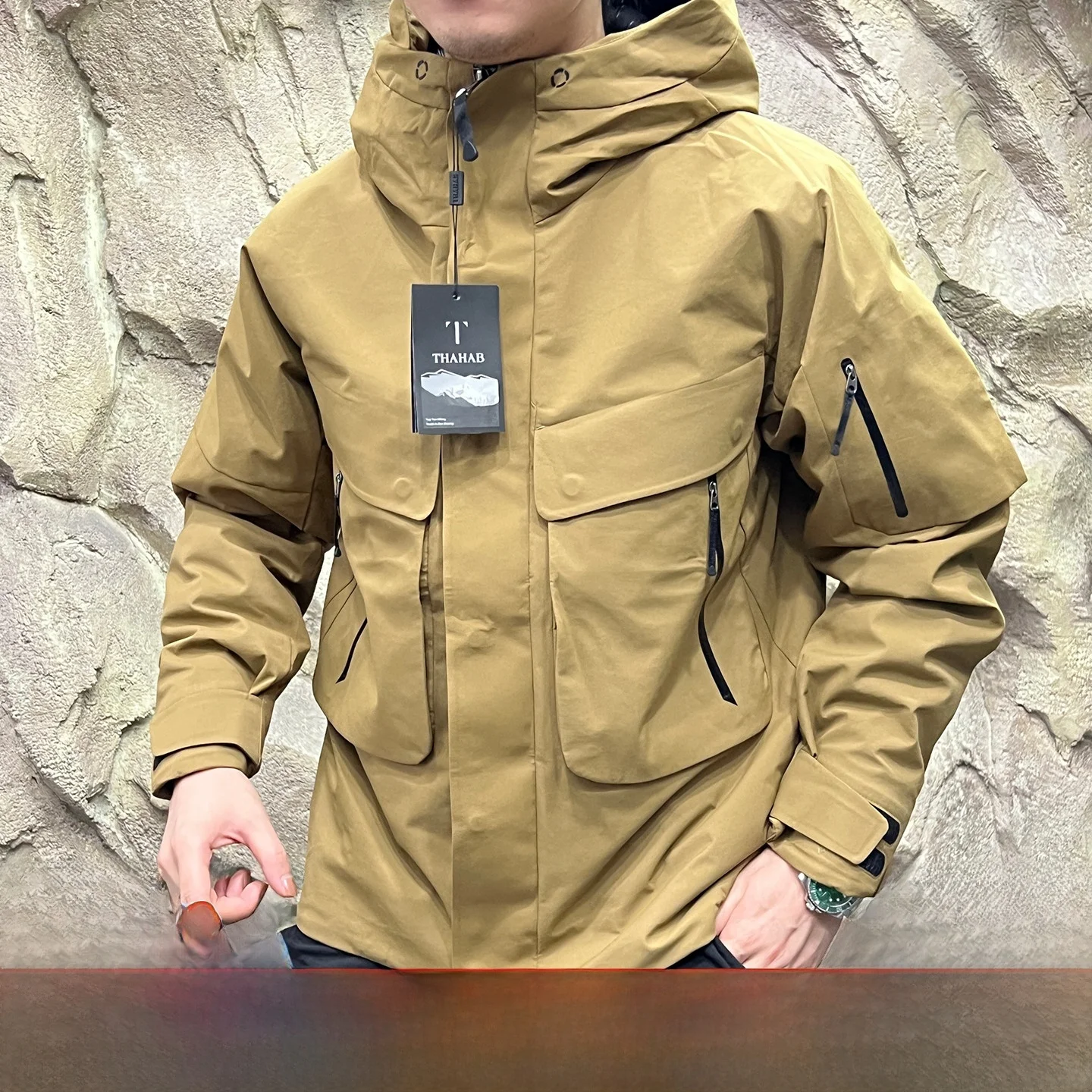 

High-End 90% White Du down Men's Puffer Jaet Windproof Water-Resistant Hooded proof Thermal Polyester Fabric Zipper ...