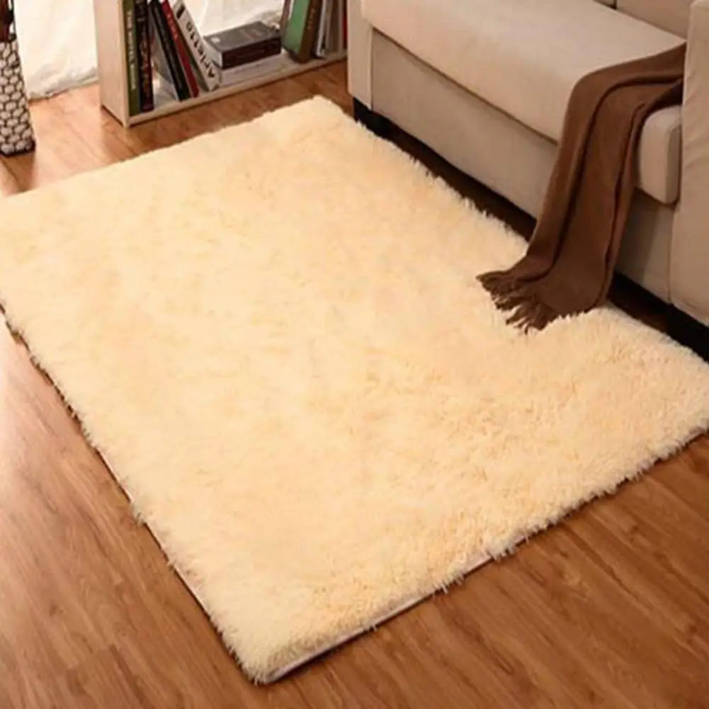 Plush Mat Living Room Bedroom Carpet Rectangle Area Rug Anti-slip Back Polyester Super Absorbent Floor Carpet Decoration Maison